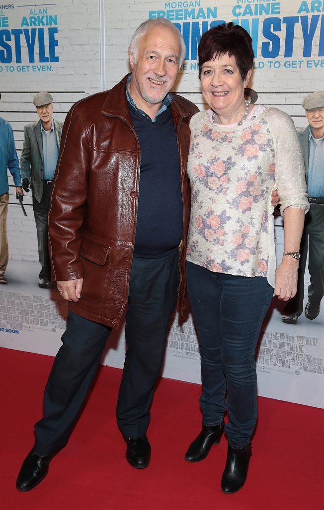 Tony Collins and Katherine Grabner pictured at the special preview screening of Going In Style at Omniplex, Rathmines, Dublin. Picture: Brian McEvoy