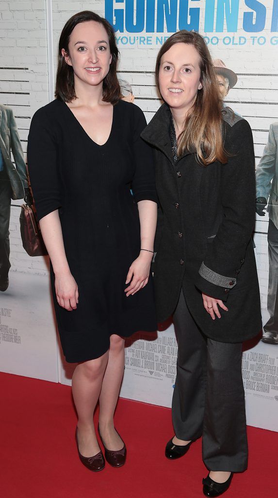 Nease McNabola and Aimee Fitzpatrick pictured at the special preview screening of Going In Style at Omniplex, Rathmines, Dublin. Picture: Brian McEvoy