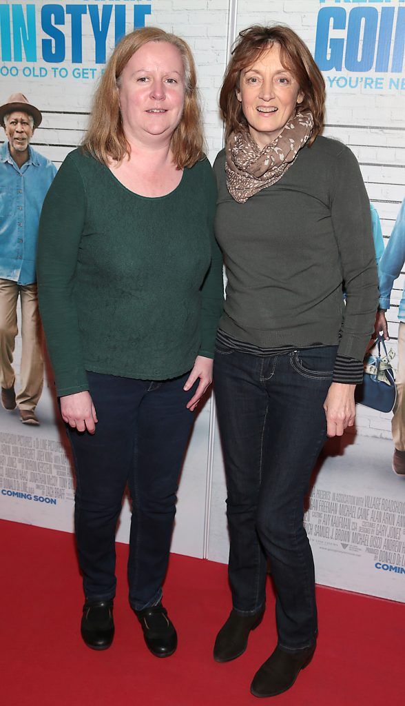 Esther McCarthy and Sarah Hamilton pictured at the special preview screening of Going In Style at Omniplex, Rathmines, Dublin. Picture: Brian McEvoy