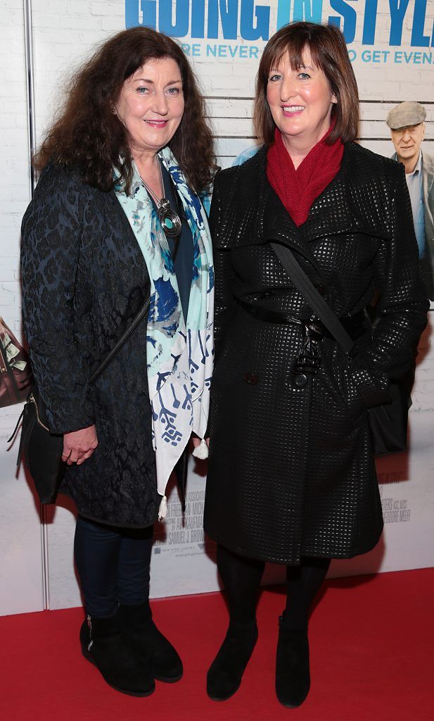 Isabel MacMahon and Mary Golden pictured at the special preview screening of Going In Style at Omniplex, Rathmines, Dublin. Picture: Brian McEvoy