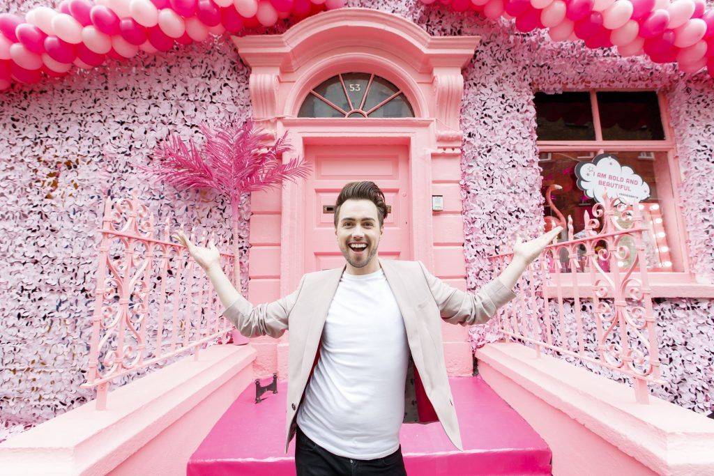 Mark Rogers of Benifit Cosmetics pictured at the launch of the Benefit Cosmetics Bold is Beautiful Charity Campaign with a pop up pink shop on South William Street Dublin. Proceeds go to the Look Good Feel Better and Daisy House Ireland charities. Picture Andres Poveda