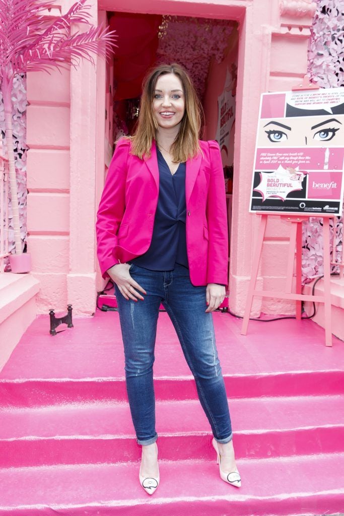 Ellen Kavanagh pictured at the launch of the Benefit Cosmetics Bold is Beautiful Charity Campaign with a pop up pink shop on South William Street Dublin. Proceeds go to the Look Good Feel Better and Daisy House Ireland charities. Picture Andres Poveda