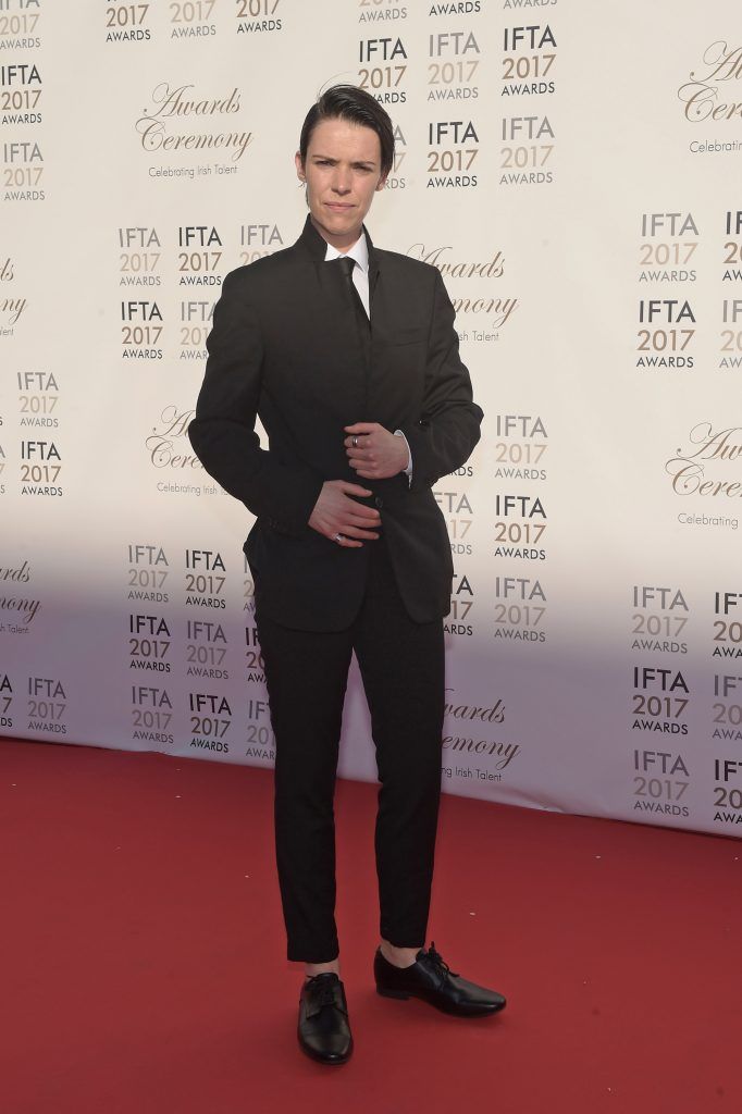 Caoilfhionn Dunne arriving on the red carpet for the IFTA Awards 2017 at the Mansion House, Dublin.
Photo by Michael Chester