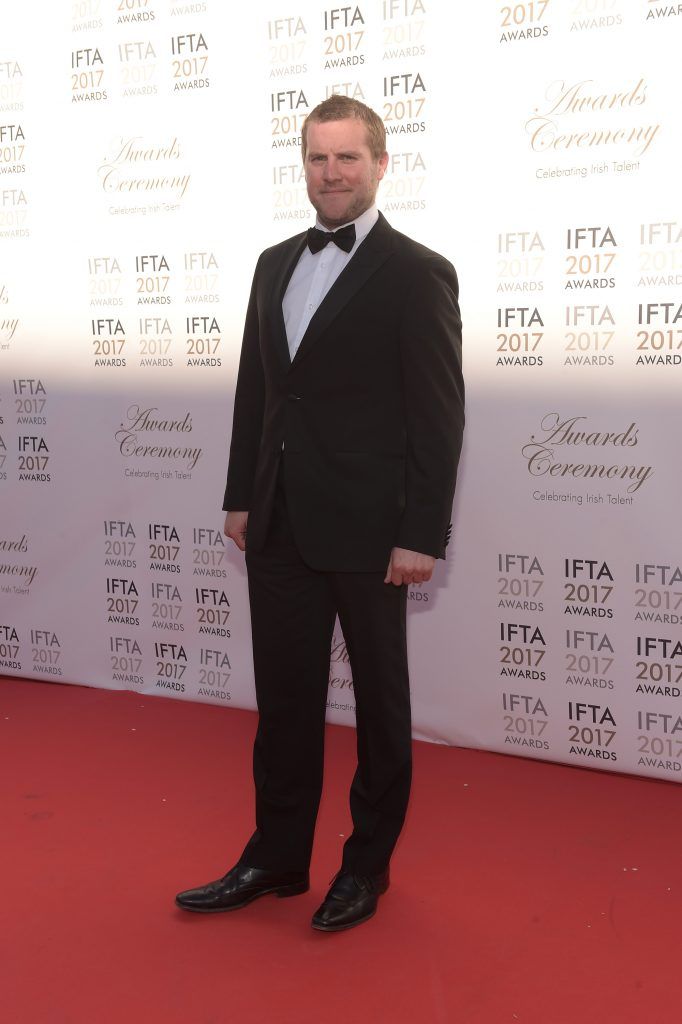 Peter Coonan arriving on the red carpet for the IFTA Awards 2017 at the Mansion House, Dublin.
Photo by Michael Chester