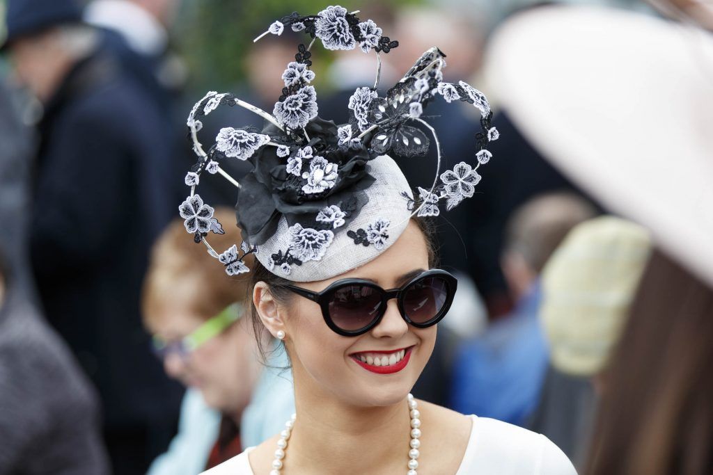 Julie Black from Armagh pictured at the Carton House Most Stylish Lady competition at the Irish Grand National Fairyhouse. Picture Andres Poveda