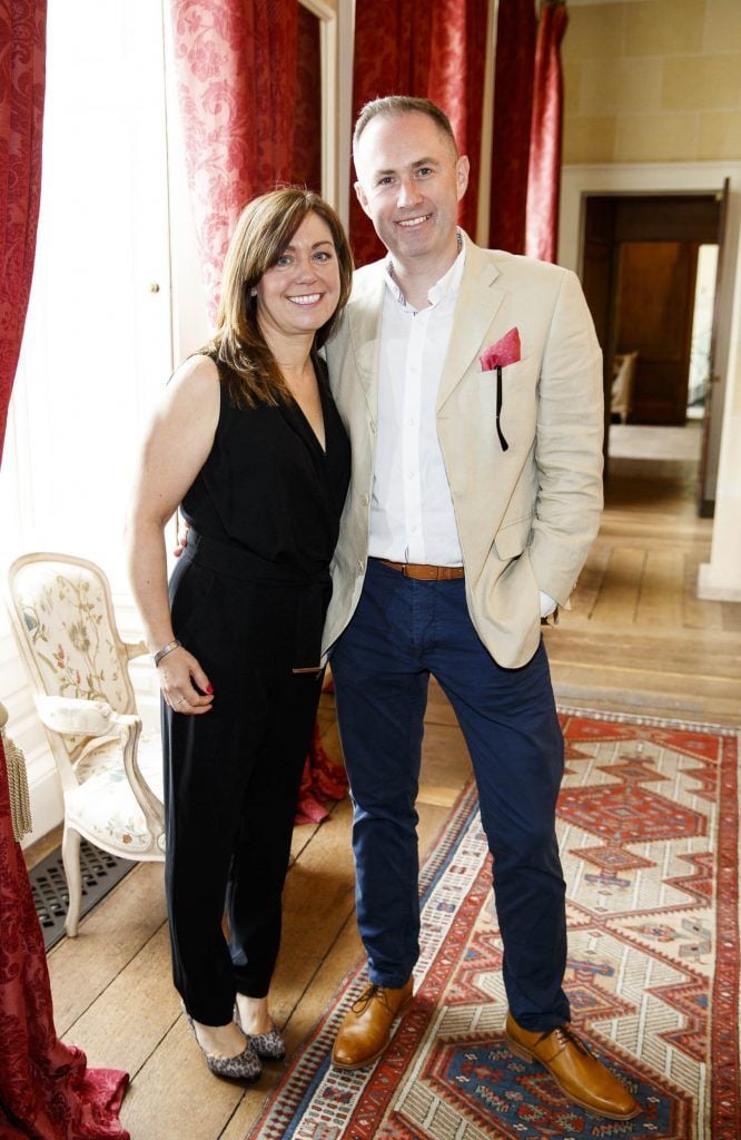 Brenda and Sam Johnston pictured at an exclusive lunch event at Carton House ahead of the Carton House Most Stylish Lady competition at the Irish Grand National Fairyhouse. Picture Andres Poveda