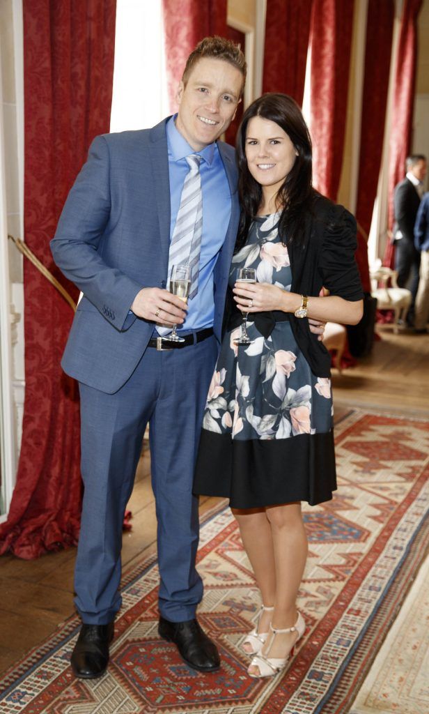 Michael and Amy Tumilty pictured at an exclusive lunch event at Carton House ahead of the Carton House Most Stylish Lady competition at the Irish Grand National Fairyhouse. Picture Andres Poveda