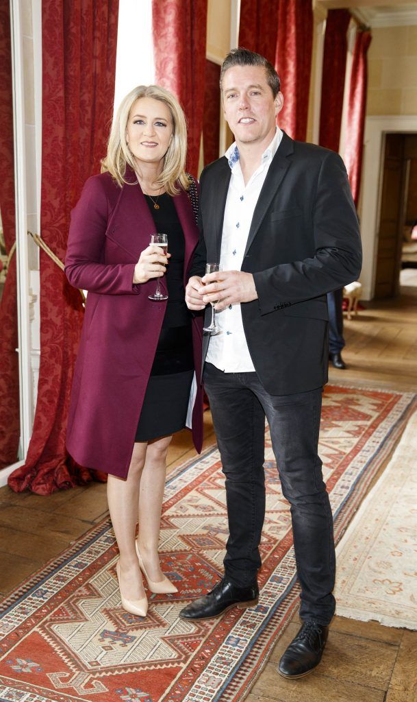 Elaine and Colin O'Reilly pictured at an exclusive lunch event at Carton House ahead of the Carton House Most Stylish Lady competition at the Irish Grand National Fairyhouse.Picture Andres Poveda