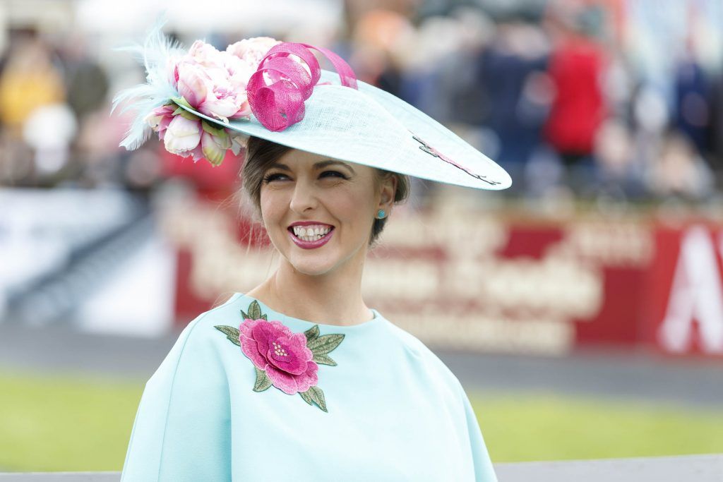 Mary Curry from Armagh pictured at the Carton House Most Stylish Lady competition at the Irish Grand National Fairyhouse. Picture Andres Poveda