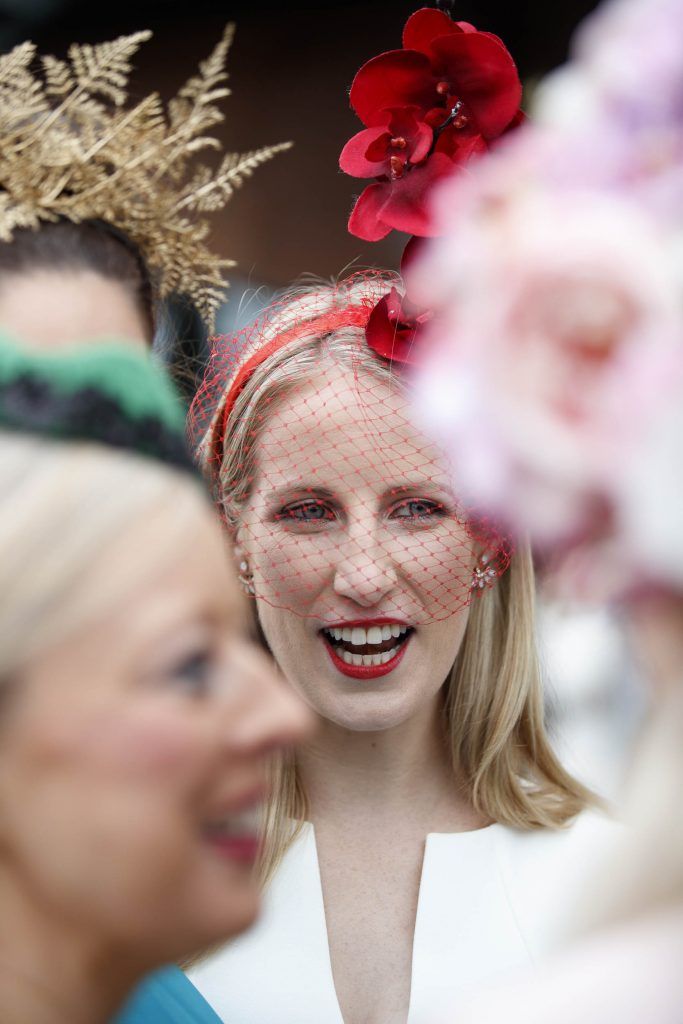 Marianne Walsh pictured at the Carton House Most Stylish Lady competition at the Irish Grand National Fairyhouse. Picture Andres Poveda