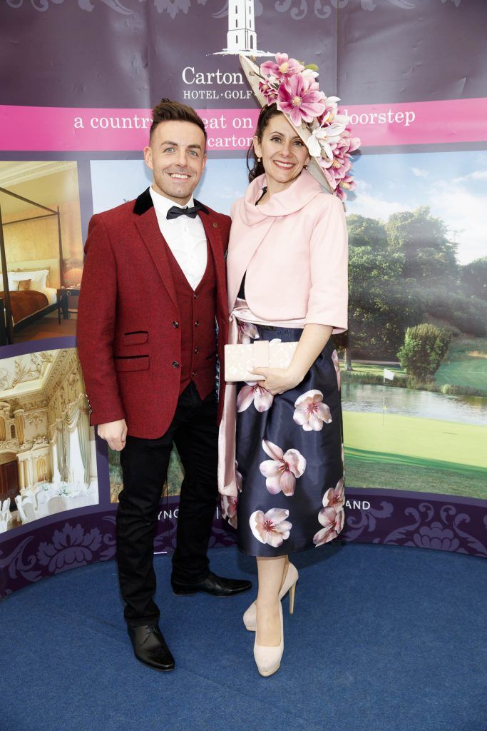 Stuart Montgomery and Ana-Victoria pictured at the Carton House Most Stylish Lady competition at the Irish Grand National Fairyhouse. Picture Andres Poveda