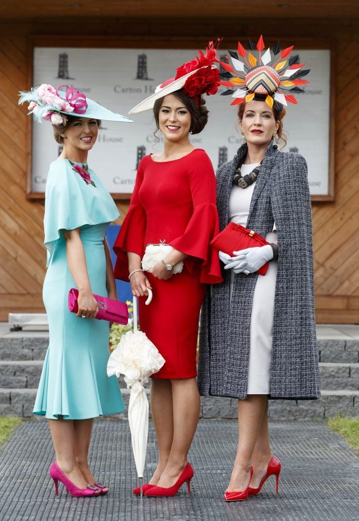 Stylish Laura Elliott from Belfast took home the coveted title of Carton House Most Stylish Lady standing out from the crowd in her Red Dress from Coast and Jenny Packham bag.
 Picture Andres Poveda
 