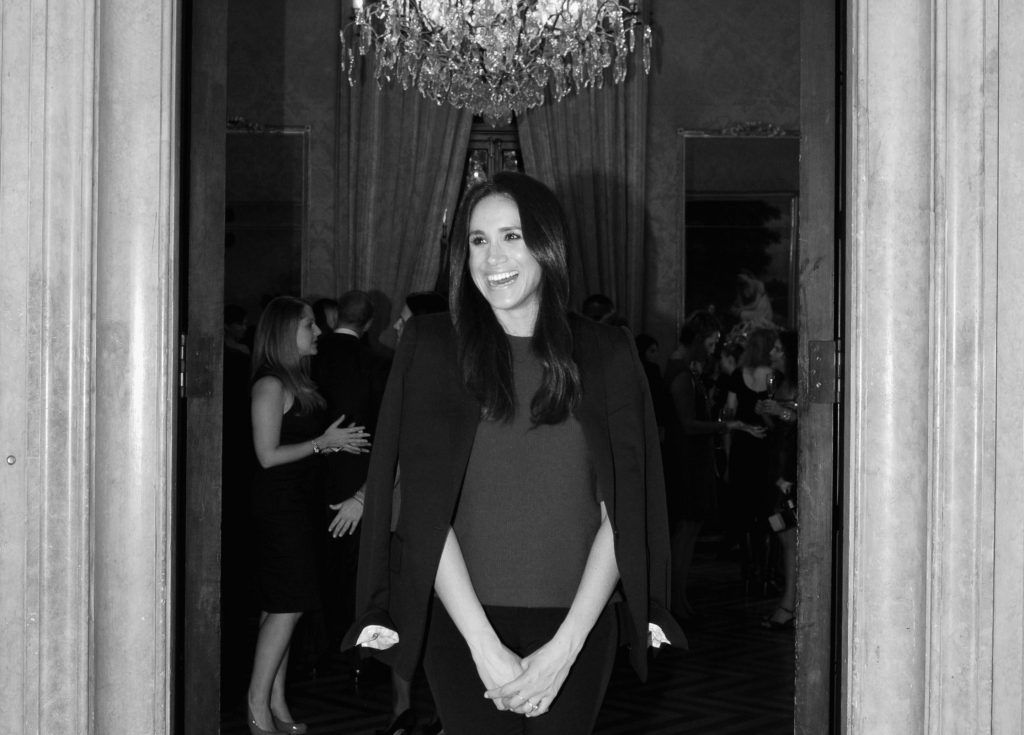 Meghan Markle attends RELAIS & CHATEAUX 60th Anniversary Guest Chef Dinner Launch at Consulate General of France on October 1, 2014 in New York City.  (Photo by Bryan Bedder/Getty Images for Relais & Chateaux)