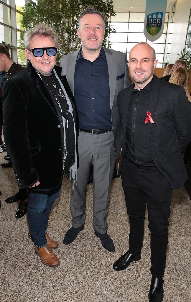 Alan Boyce, Terry McGovern and Mark Cullen at the L'Oreal Colour Trophy 2017 Semi Final event in the O'Reilly Hall, UCD, Dublin. Pic by Brian McEvoy