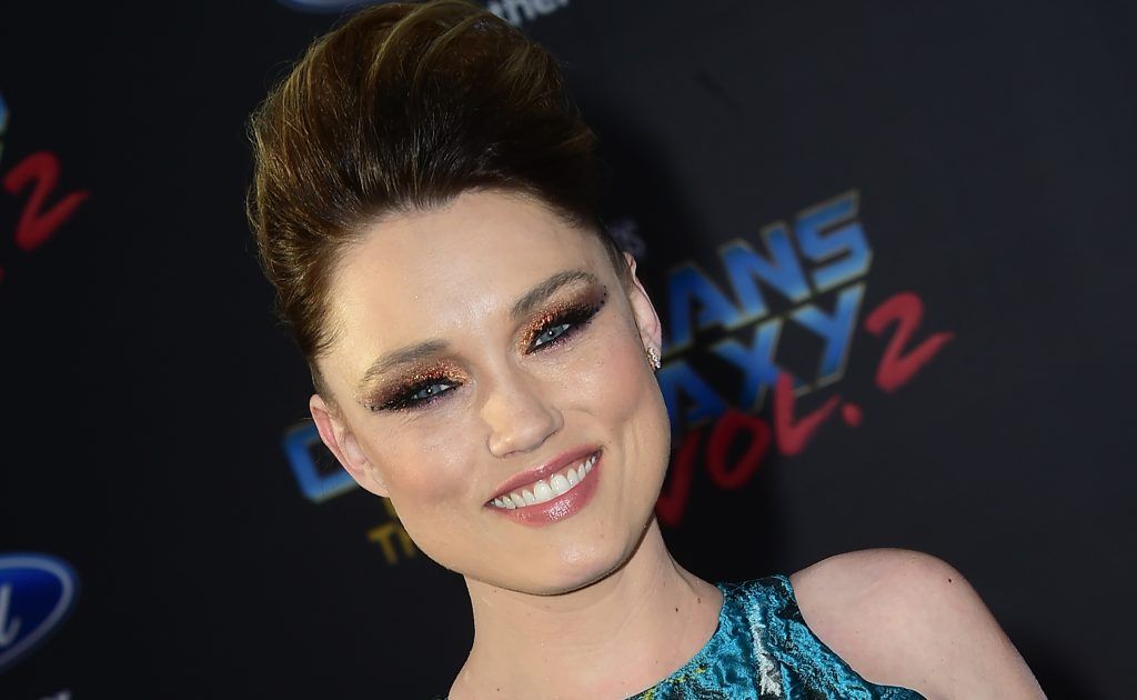 Actress Claire Grant arrives for the world premiere of the film "Guardians of the Galaxy Vol. 2" in Hollywood, California on April 19, 2017.  (Photo by FREDERIC J. BROWN/AFP/Getty Images)