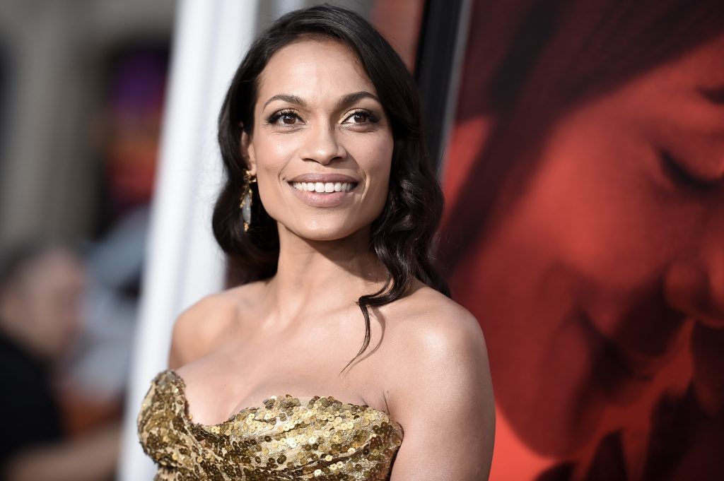 Rosario Dawson attends the premiere of the dramatic thriller "Unforgettable" at the TCL Chinese Theater in Hollywood, California, on April 18, 2017.  (Photo by RICHARD SHOTWELL/AFP/Getty Images)