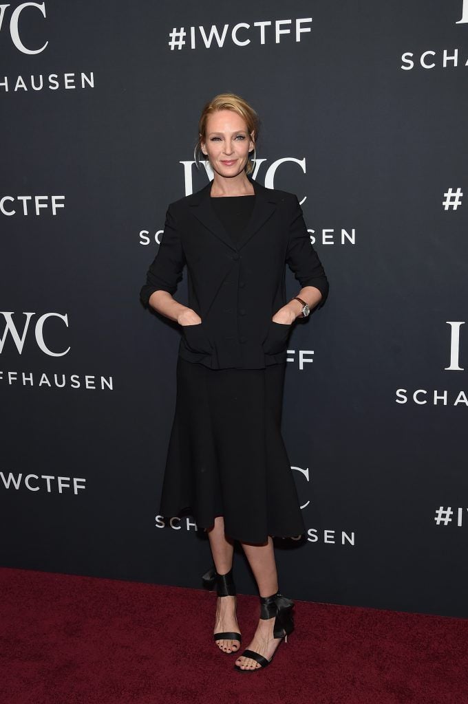 Actress Uma Thurman attends the exclusive gala event 'For the Love of Cinema' during the Tribeca Film Festival hosted by luxury watch manufacturer IWC Schaffhausen on April 20, 2017 in New York City.  (Photo by Jamie McCarthy/Getty Images for IWC)