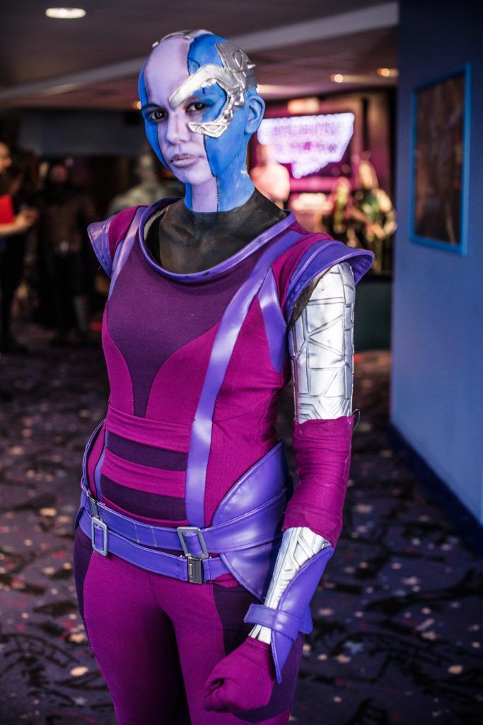 Guardians Uber Fan Chelsea Barry as Nebula pictured at the Special Preview Screening of Marvel's Guardians Of The Galaxy Vol. 2 at Cineworld Cinemas, April 25. Photo: Anthony Woods