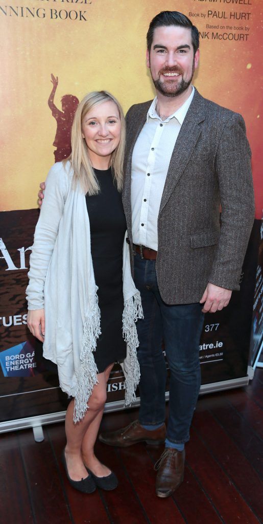 Elaine Hearty and Eoin Cannon pictured at the launch event for the musical Angela's Ashes which premieres at the Bord Gais Energy Theatre in Dublin this July. Picture: Brian McEvoy
