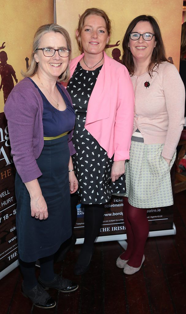 Louise Donlon, Sharon Kiely and Gillian Fenton pictured at the launch event for the musical Angela's Ashes which premieres at the Bord Gais Energy Theatre in Dublin this July. Picture: Brian McEvoy