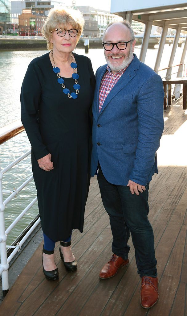 Pat Moylan and Stephen Faloon pictured at the launch event for the musical Angela's Ashes which premieres at the Bord Gais Energy Theatre in Dublin this July. Picture: Brian McEvoy