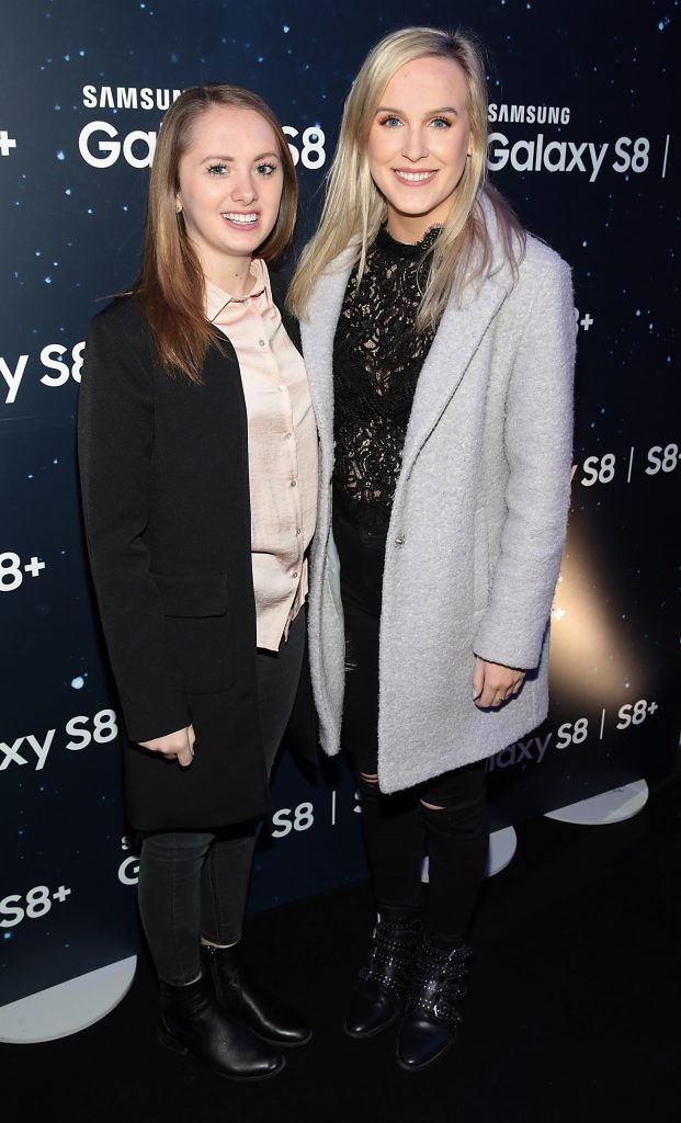 Alison Ring and Alana Laverty pictured at the launch event for the new Samsung Galaxy S8 and S8+ at the RHK, Dublin. Pic: Brian McEvoy