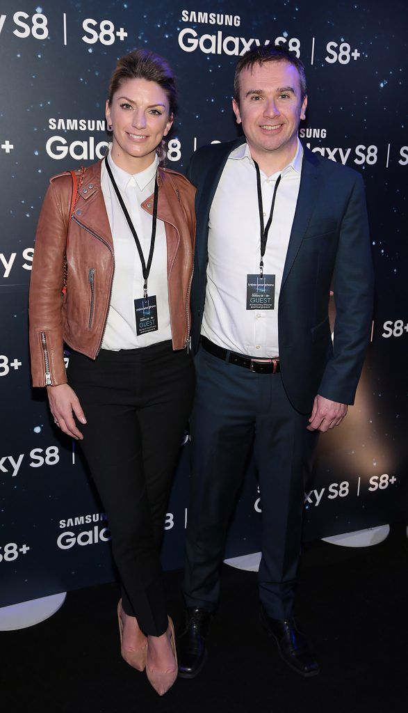 Theresa Heffernan and Kevin O Regan pictured at the launch event for the new Samsung Galaxy S8 and S8+ at the RHK, Dublin. Pic: Brian McEvoy