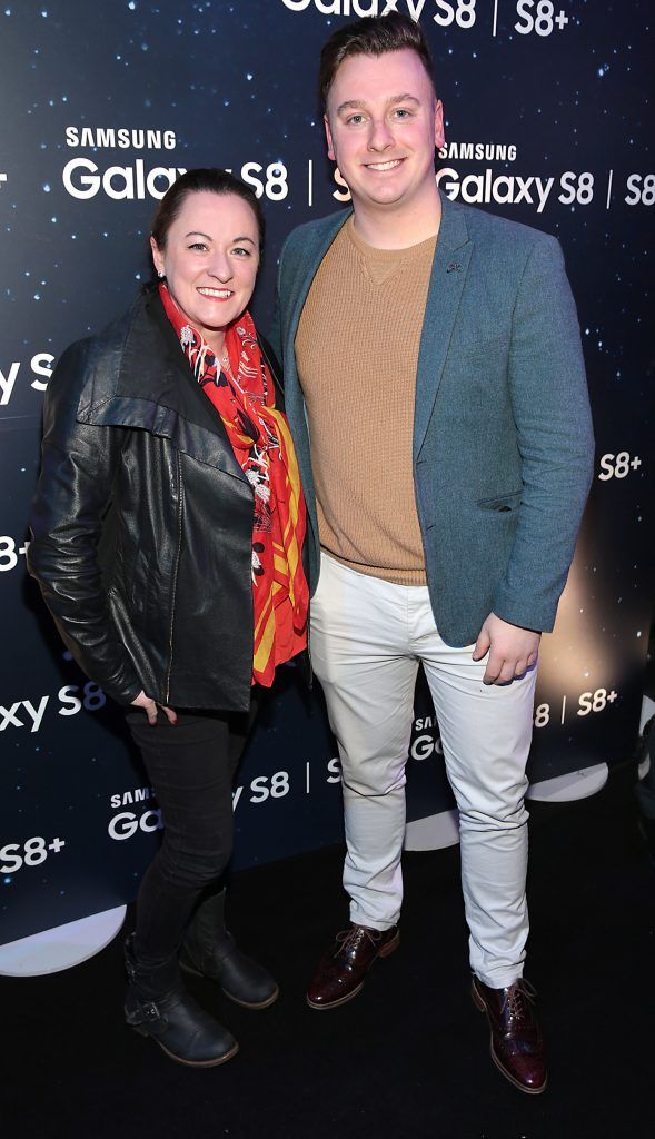 Sheila Kelly and Shane Rooney pictured at the launch event for the new Samsung Galaxy S8 and S8+ at the RHK, Dublin. Pic: Brian McEvoy