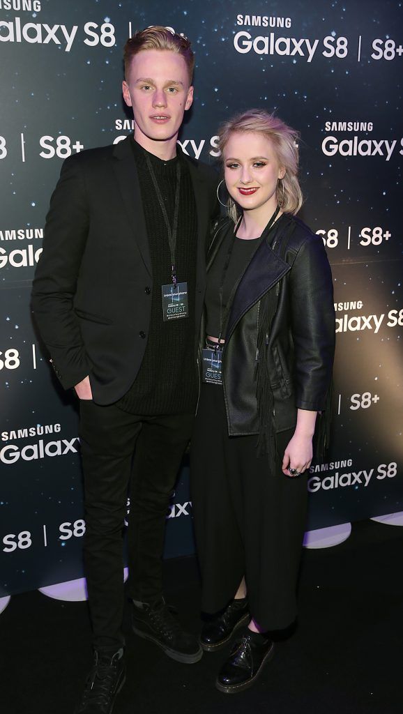 Dan Baronetti and Enya Murphy pictured at the launch event for the new Samsung Galaxy S8 and S8+ at the RHK, Dublin. Pic: Brian McEvoy