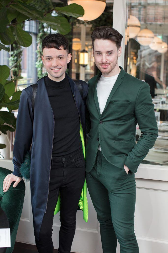 James Kavanagh & Brian Conway pictured at the launch of Specsavers' Darren Kennedy Recommends 2017 collection, held at WILDE in the Westbury on Wednesday, 26 April 2017. Photo: Anthony Woods