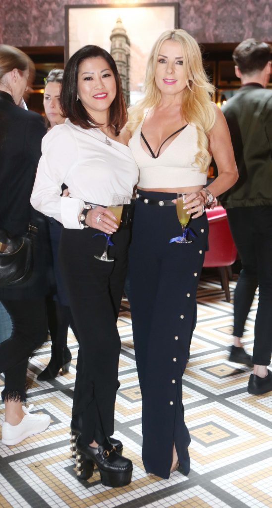 Pictured is Janette Sung and Roz Flanagan, as Dublin's newest bar and restaurant NoLIta officially opened its doors with a red carpet reception on Thursday night where guests included Al Porter, Doireann Garrihy, Sybil Mulcahy Sean Munsanje, Teodora Sutra and Irma Mali. Photograph: Leon Farrell / Photocall Ireland