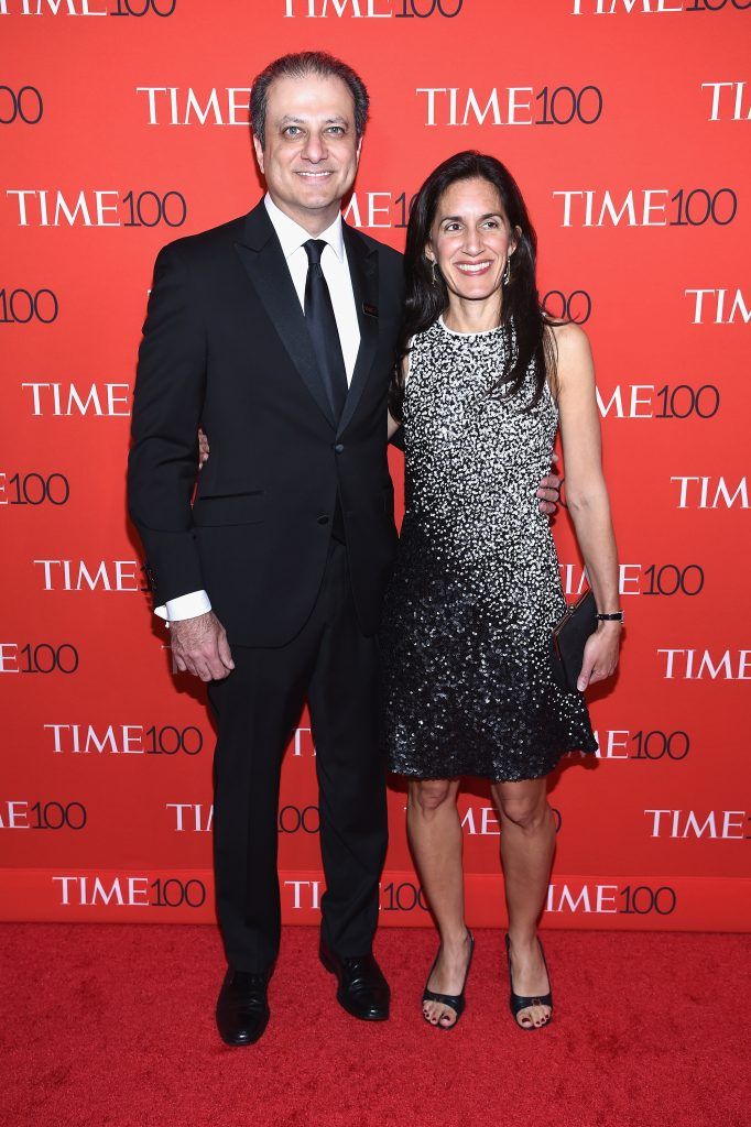 Preet Bharara (L) and Dalya Bharara attend the 2017 Time 100 Gala at Jazz at Lincoln Center on April 25, 2017 in New York City.  (Photo by Dimitrios Kambouris/Getty Images for TIME)