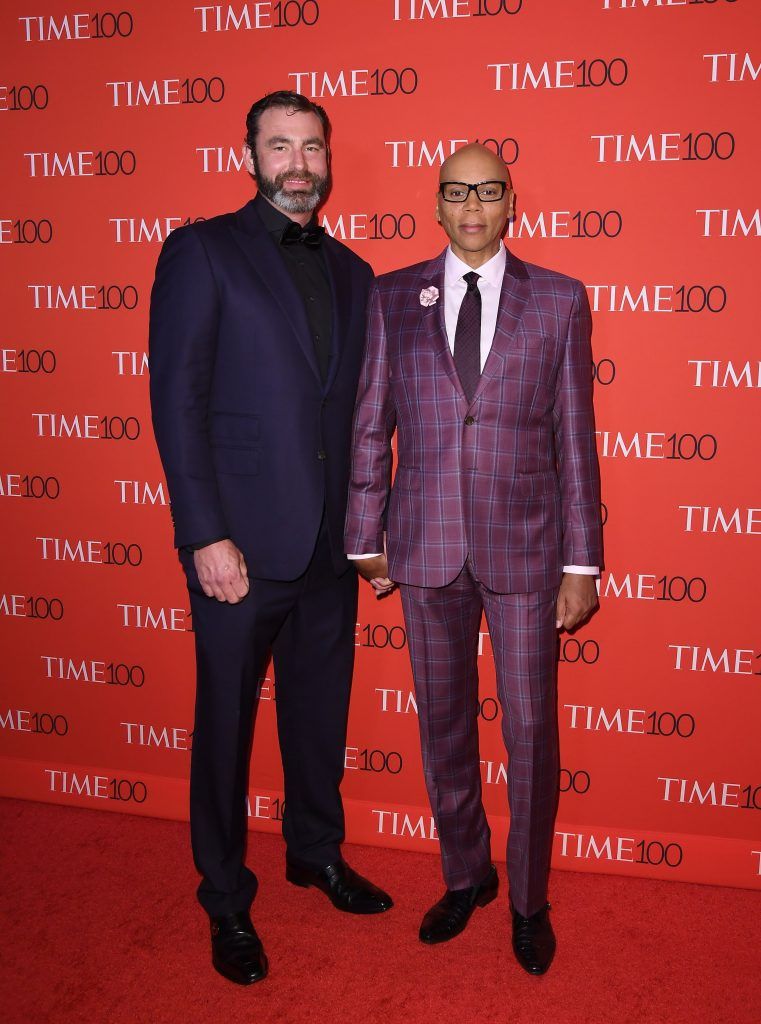 RuPaul Andre Charles (R) attends the 2017 Time 100 Gala at Jazz at Lincoln Center on April 25, 2017 in New York City. (Photo by ANGELA WEISS/AFP/Getty Images)
