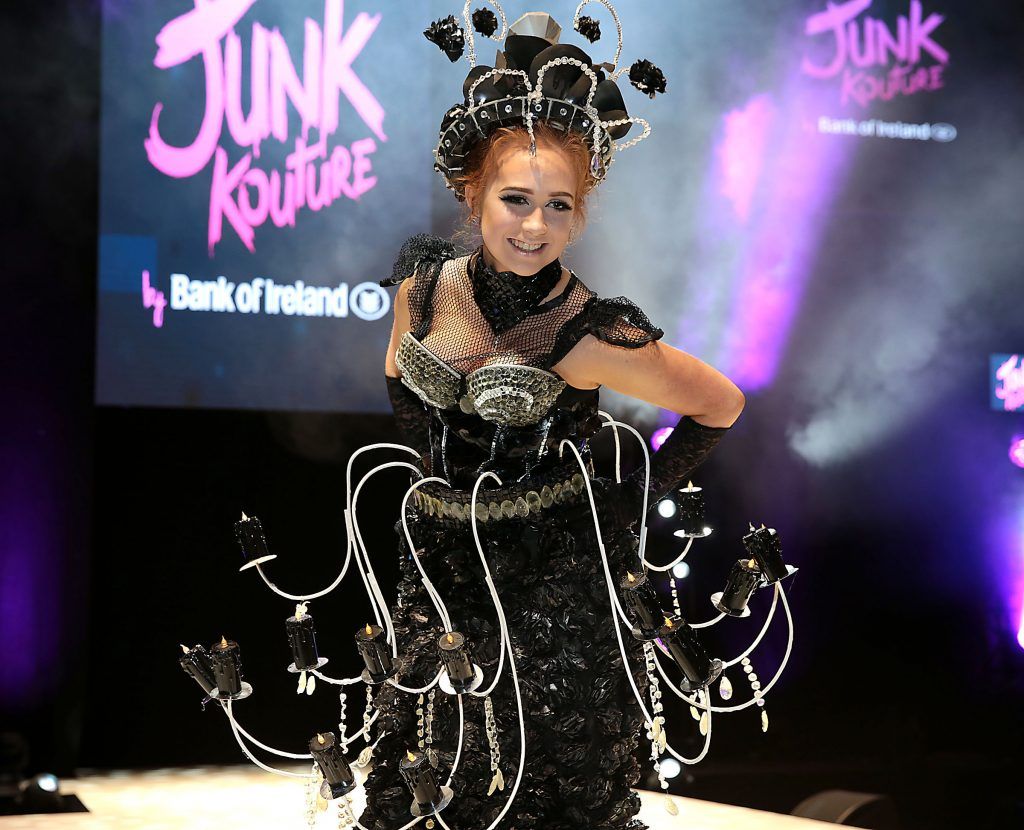 Eclipse - Emily Noonan - John The Baptist Community School pictured at the Bank of Ireland Junk Kouture Final at The 3 Arena, Dublin. Pic by Brian McEvoy