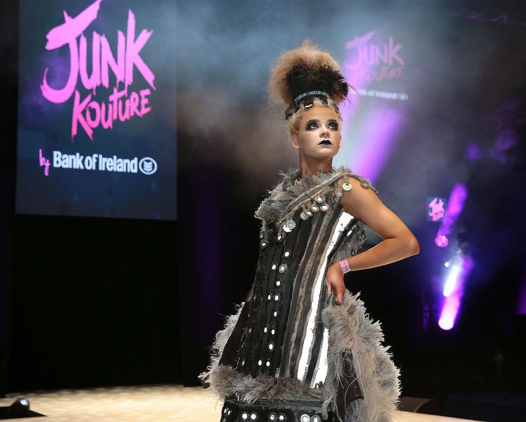 Emily McCabe - Moate Community School - pictured at the Bank of Ireland Junk Kouture Final at The 3 Arena, Dublin. Pic by Brian McEvoy