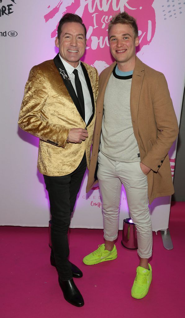 Julian Benson and Michael Carey pictured at the Bank of Ireland Junk Kouture Final at The 3 Arena, Dublin. Pic by Brian McEvoy