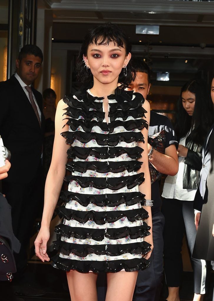 NEW YORK, NY - MAY 01:  Fashion Model/Actress Rila Fukushima leaves from The Mark Hotel for the 2017 'Rei Kawakubo/Comme des Garçons: Art of the In-Between' Met Gala on May 1, 2017 in New York City.  (Photo by Ben Gabbe/Getty Images for The Mark Hotel)