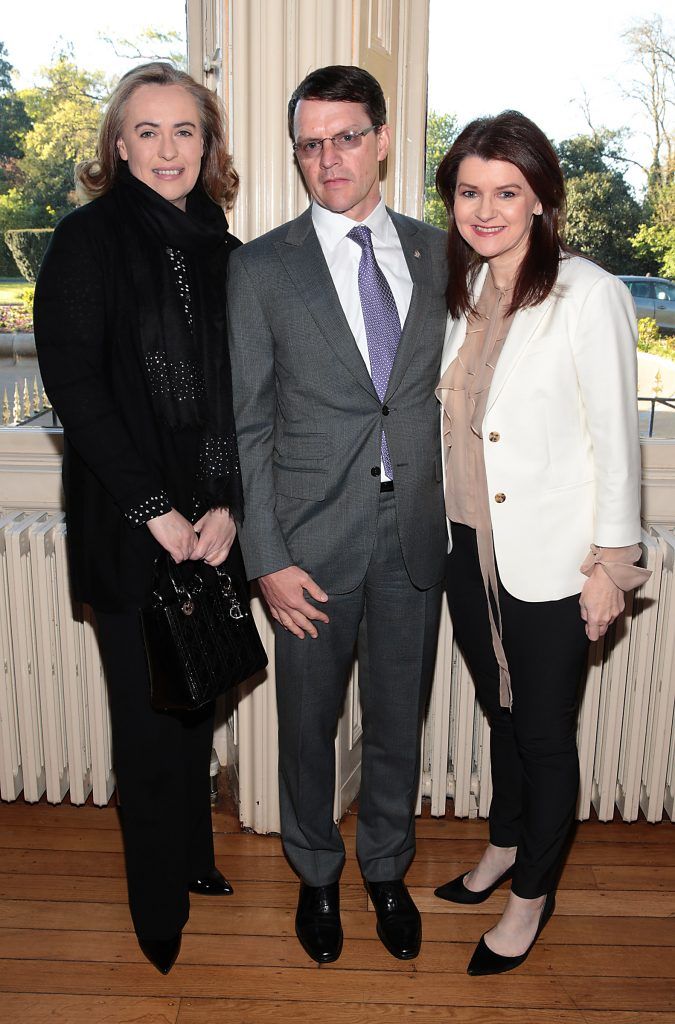 Anne Marie O Brien , Aidan O Brien and Ciara McElligott pictured at the launch of the Killashee Irish Tatler Style Icon competition which will take place at The Curragh Tattersalls Irish Guineas Festival on Sunday 28th May 2017. Picture by Brian McEvoy