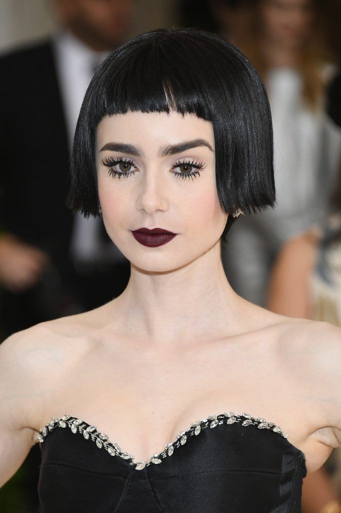 Lily Collins attends the "Rei Kawakubo/Comme des Garcons: Art Of The In-Between" Costume Institute Gala at Metropolitan Museum of Art on May 1, 2017 in New York City.  (Photo by Dia Dipasupil/Getty Images For Entertainment Weekly)