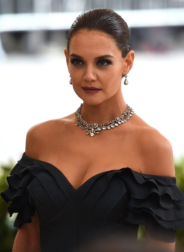 Katie Holmes attends the "Rei Kawakubo/Comme des Garcons: Art Of The In-Between" Costume Institute Gala at Metropolitan Museum of Art on May 1, 2017 in New York City.  (Photo by Nicholas Hunt/Getty Images for Huffington Post)