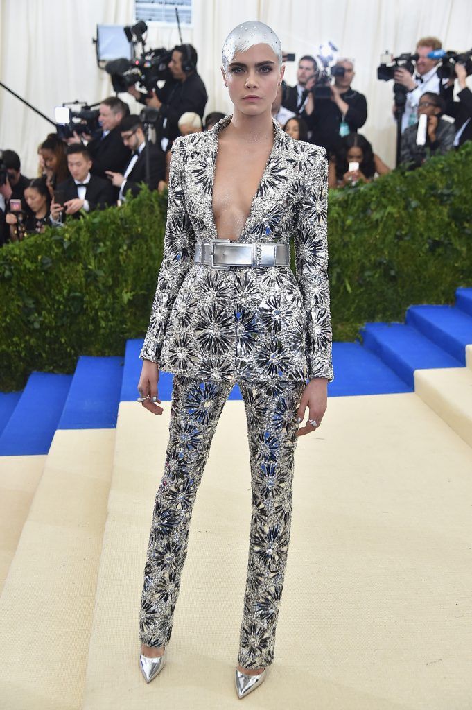 Cara Delevingne  attends the "Rei Kawakubo/Comme des Garcons: Art Of The In-Between" Costume Institute Gala at Metropolitan Museum of Art on May 1, 2017 in New York City.  (Photo by Theo Wargo/Getty Images For US Weekly)