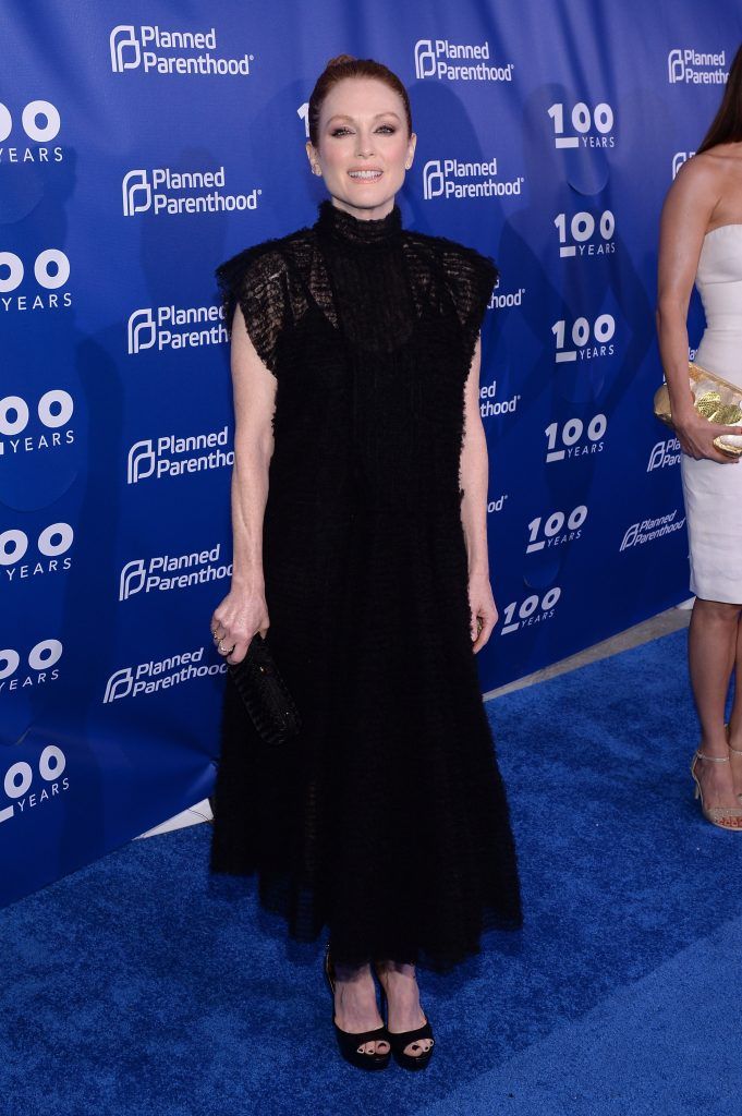 Julianne Moore attends the Planned Parenthood 100th Anniversary Gala at Pier 36 on May 2, 2017 in New York City.  (Photo by Andrew Toth/Getty Images)