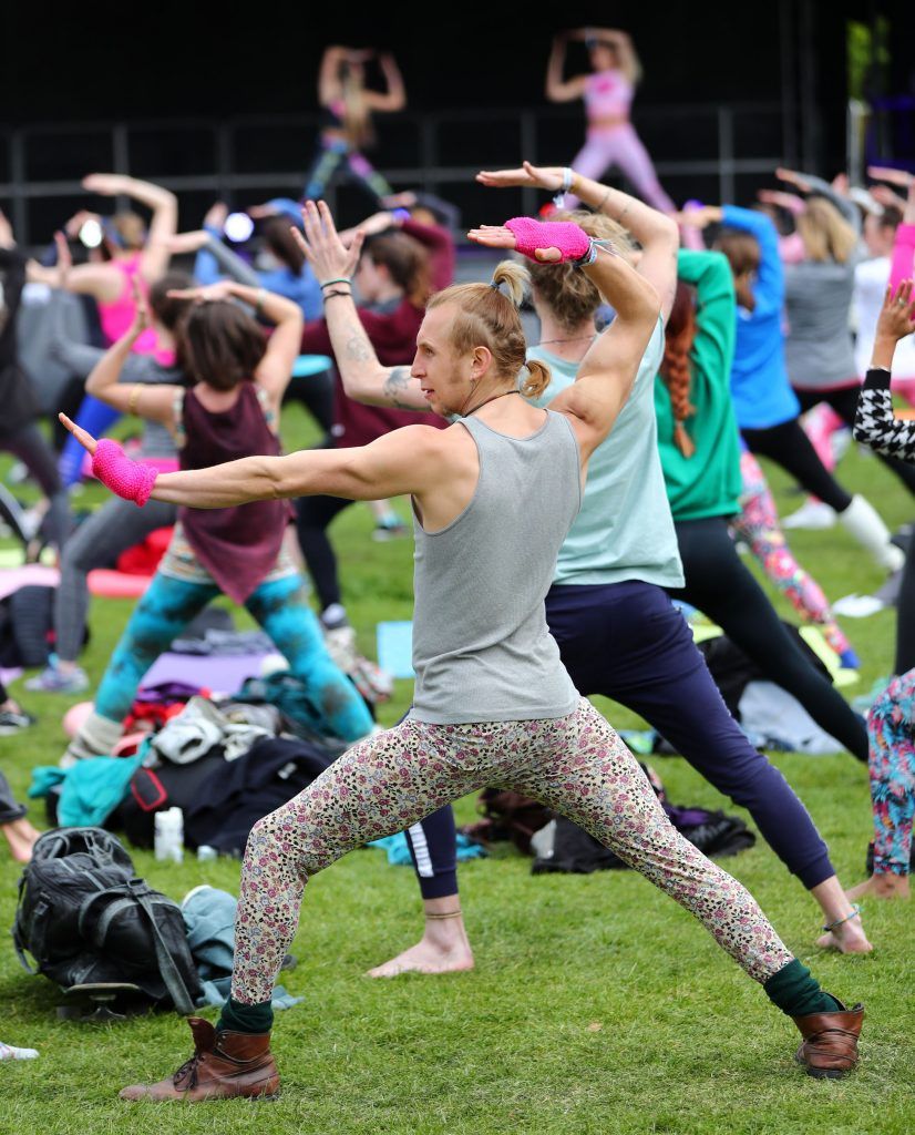 Over 5,000 people descended on Dublin's Herbert park for WellFest, Ireland's only health, wellness and fitness festival. Pic: Marc O'Sullivan