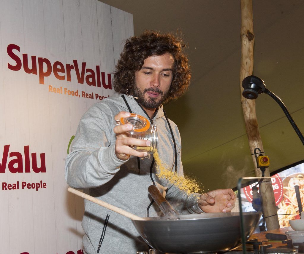Body Coach, Joe Wicks pictured at SuperValu's WellFood zone where he was showcasing his culinary skills at WellFest in Dublin's Herbert Park. Pic by Patrick O'Leary