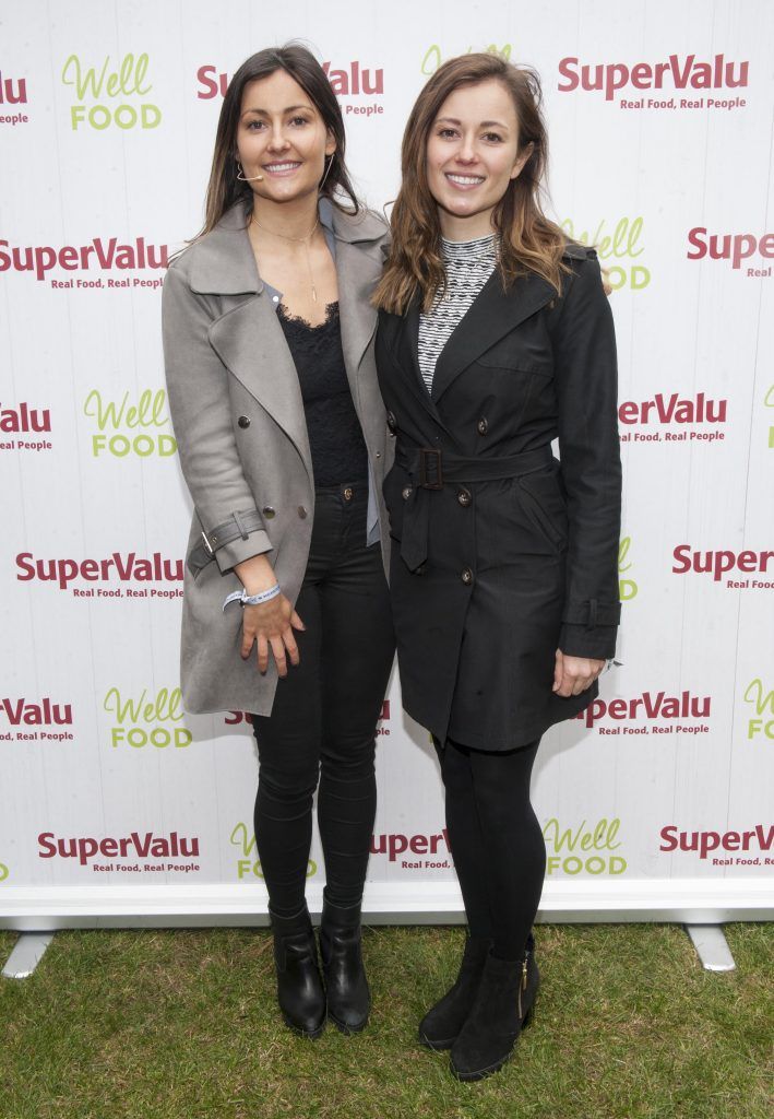 Lucy Bee pictured with her sister Daisy at SuperValu's WellFood zone where she was showcasing her culinary skills at WellFest in Dublin's Herbert Park. Pic by Patrick O'Leary