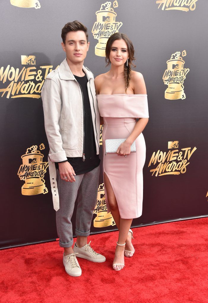 LOS ANGELES, CA - MAY 07:  Singer Gabriel Conte (L) and Jess Bauer attend the 2017 MTV Movie And TV Awards at The Shrine Auditorium on May 7, 2017 in Los Angeles, California.  (Photo by Alberto E. Rodriguez/Getty Images)