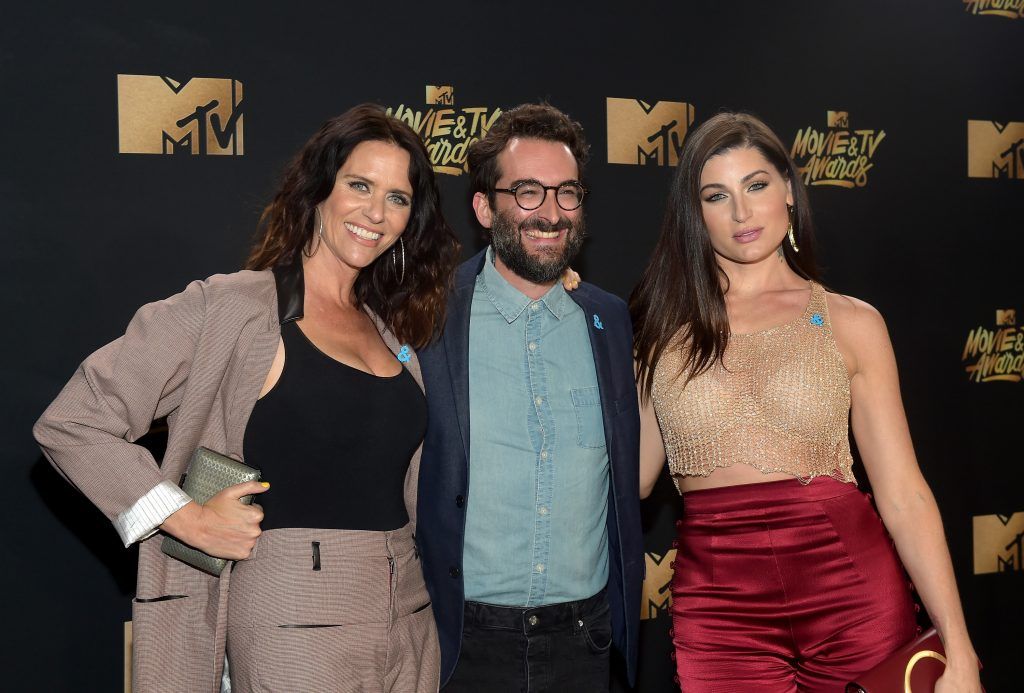 LOS ANGELES, CA - MAY 07:  (L-R) Actors Amy Landecker, Jay Duplass and Trace Lysette attend the 2017 MTV Movie And TV Awards at The Shrine Auditorium on May 7, 2017 in Los Angeles, California.  (Photo by Matt Winkelmeyer/Getty Images)