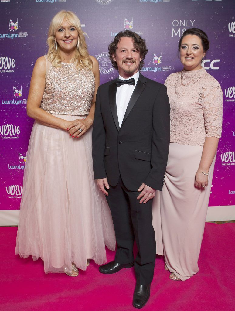 Miriam O'Callaghan with Derek Curran and Tara Curran pictured at The LauraLynn Heroes Ball at The Intercontinental Hotel in Ballsbridge, Dublin to raise funds for LauraLynn Ireland's Children's Hospice. Picture: Peter Houlihan