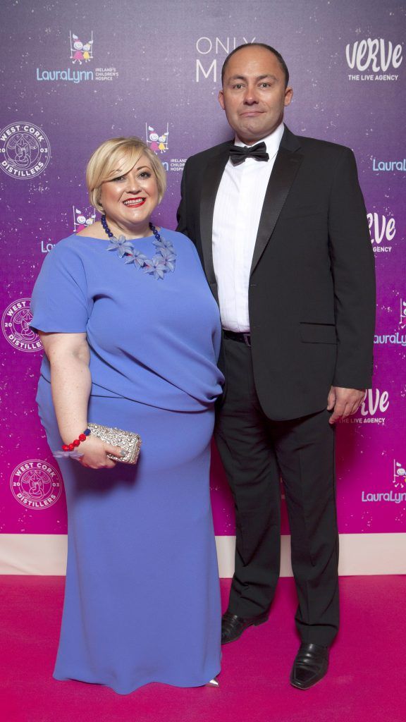 Carmel Breheny and Henry Wolverson pictured at The LauraLynn Heroes Ball at The Intercontinental Hotel in Ballsbridge, Dublin to raise funds for LauraLynn Ireland's Children's Hospice. Picture: Peter Houlihan