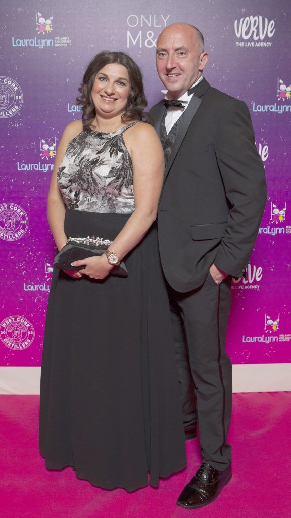 Joanne Byrne and Andy Byrne pictured at The LauraLynn Heroes Ball at The Intercontinental Hotel in Ballsbridge, Dublin to raise funds for LauraLynn Ireland's Children's Hospice. Picture: Peter Houlihan